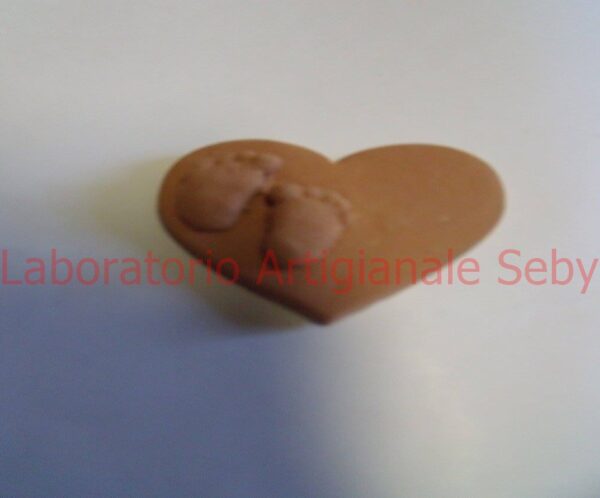 Art. C/76a cm. 4x4 CUORE con impronte